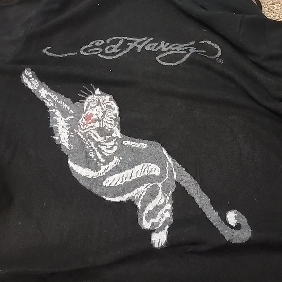 Ed Hardy Black Hoodie 2xl zip up - Picture 5 of 5